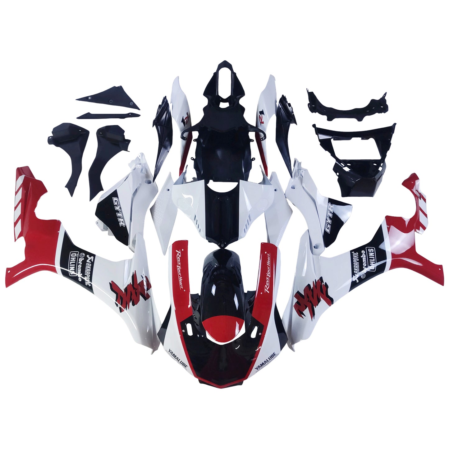 Kit carenatura Bodywork ABS di plastica adatta per Yamaha YZF 1000 R1 2015-2019