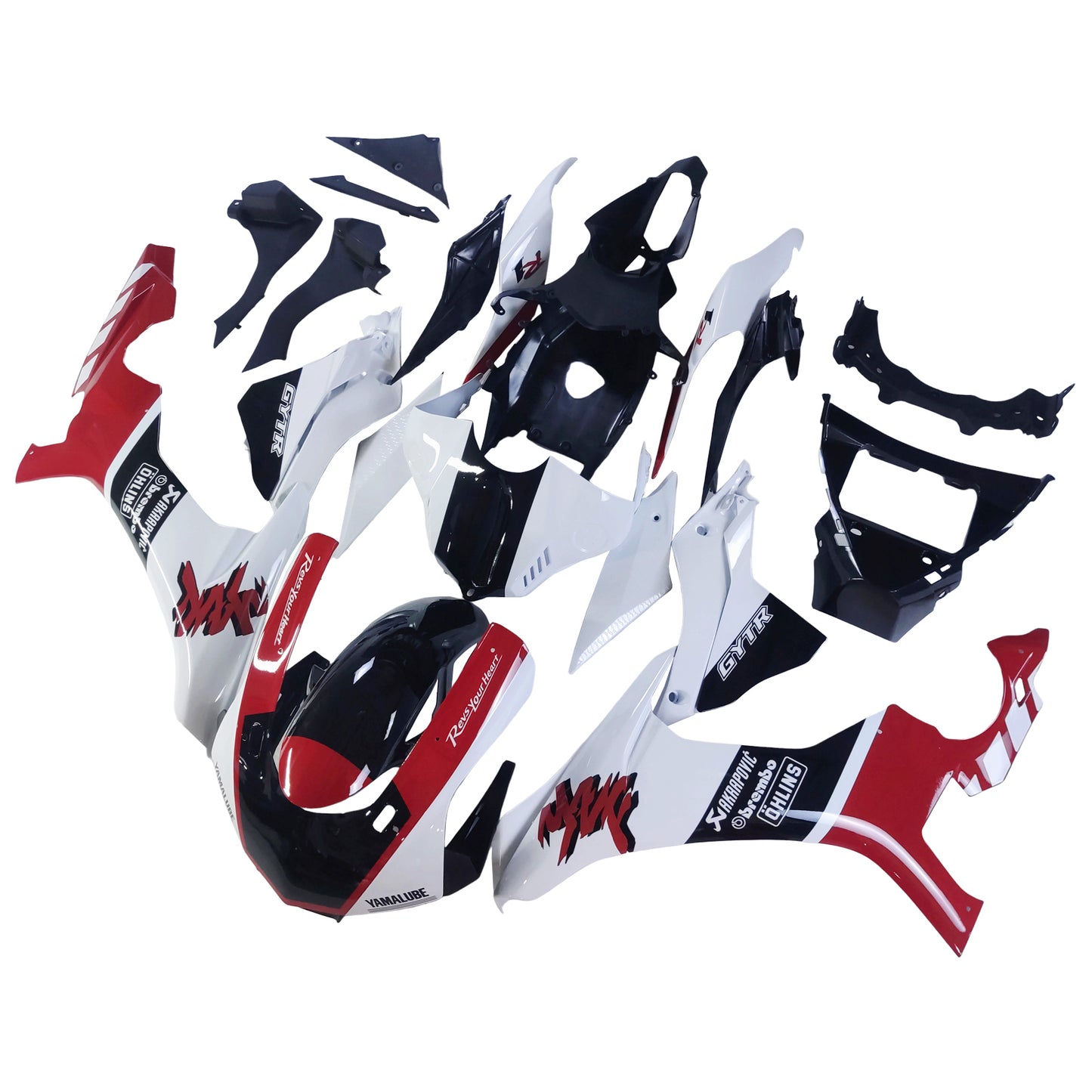 Kit carenatura Bodywork ABS di plastica adatta per Yamaha YZF 1000 R1 2015-2019
