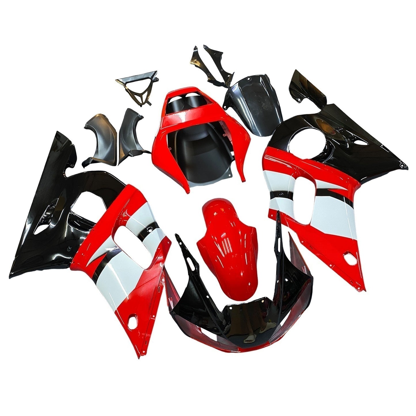 Carene 1998-2002 Yamaha YZF-R6 Rosso Nero R6 Racing Generico