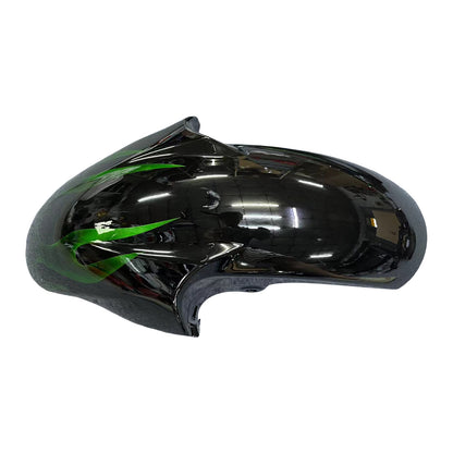 Carene 1998-2002 Yamaha YZF-R6 Black &amp; Green Flame R6 Generico