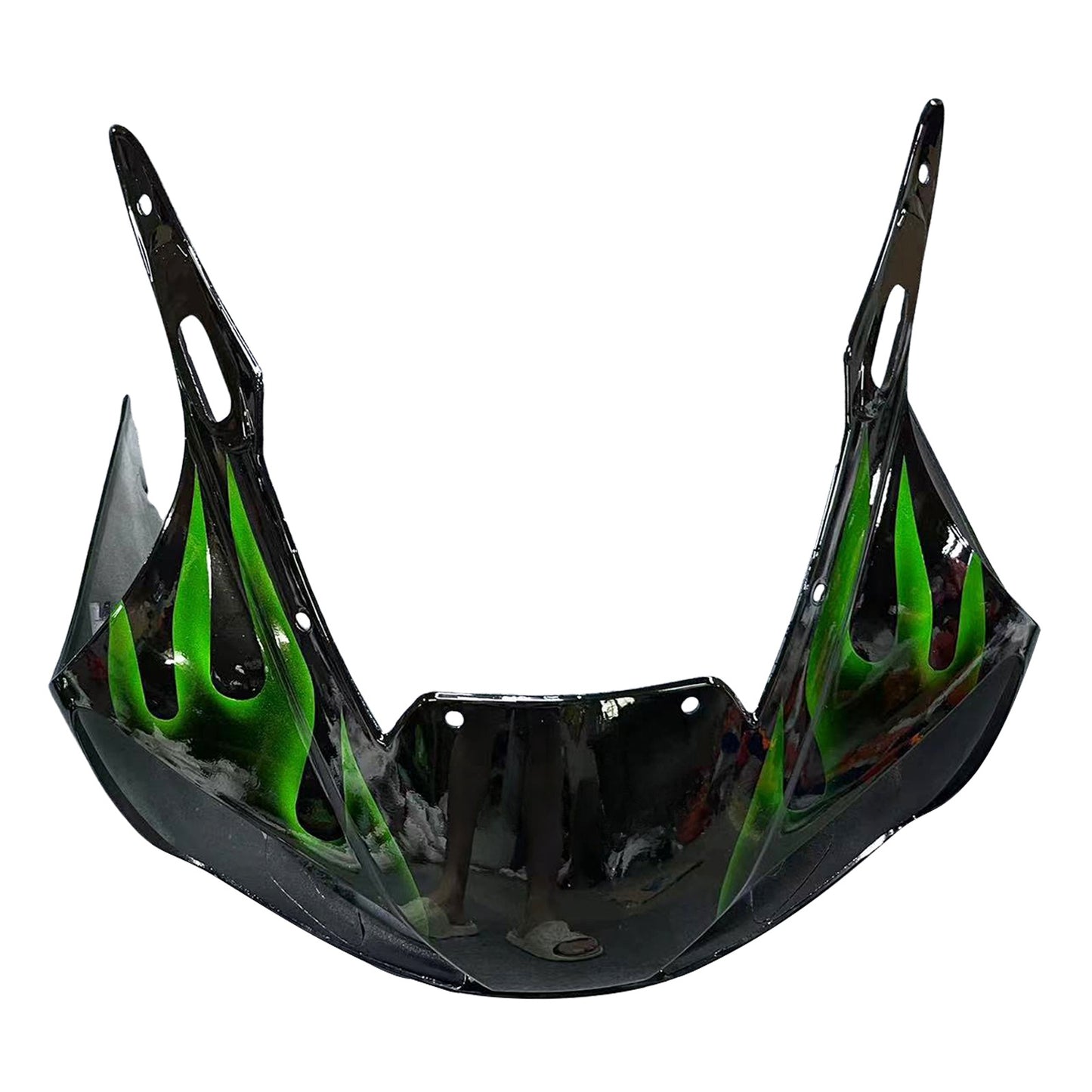 Carene 1998-2002 Yamaha YZF-R6 Black &amp; Green Flame R6 Racing Generico