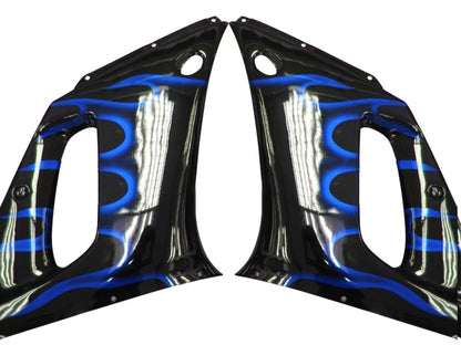 Carene 1998-2002 Yamaha YZF-R6 Black & Blue Flame R6 Generico
