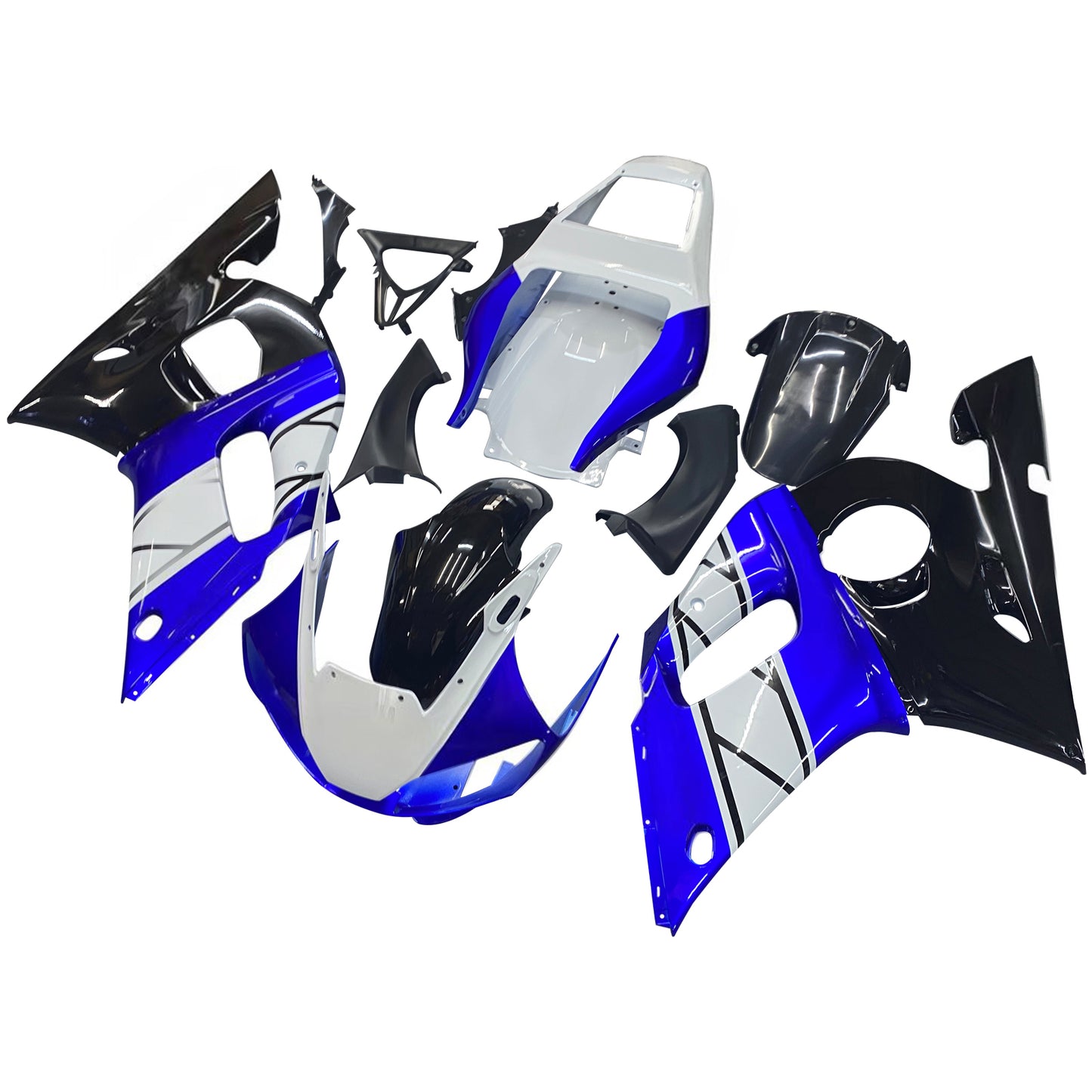 Carene 1998-2002 Yamaha YZF-R6 Blu Nero Champions R6 Racing Generico