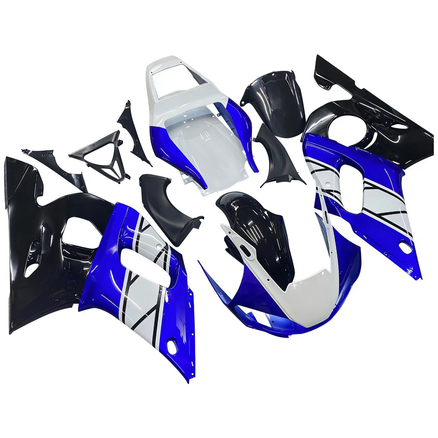 Carene 1998-2002 Yamaha YZF-R6 Blu Nero Champions R6 Racing Generico