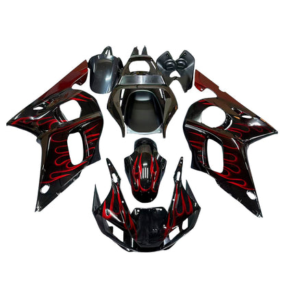 Carenaturer 1998-2002 Yamaha YZF-R6 Black & Red Flame R6 Generico