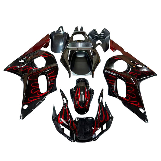 Carenaturer 1998-2002 Yamaha YZF-R6 Black & Red Flame R6 Racing Generico