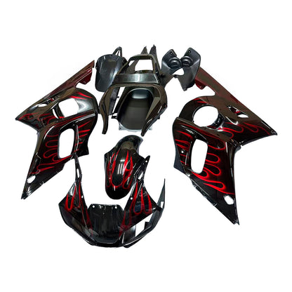 Carenaturer 1998-2002 Yamaha YZF-R6 Black & Red Flame R6 Generico