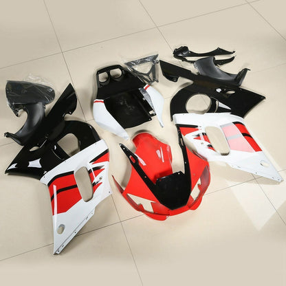 Amotopart 1998-2002 Yamaha YZF R6 Kit di abbigliamento rosso-bianco-nero