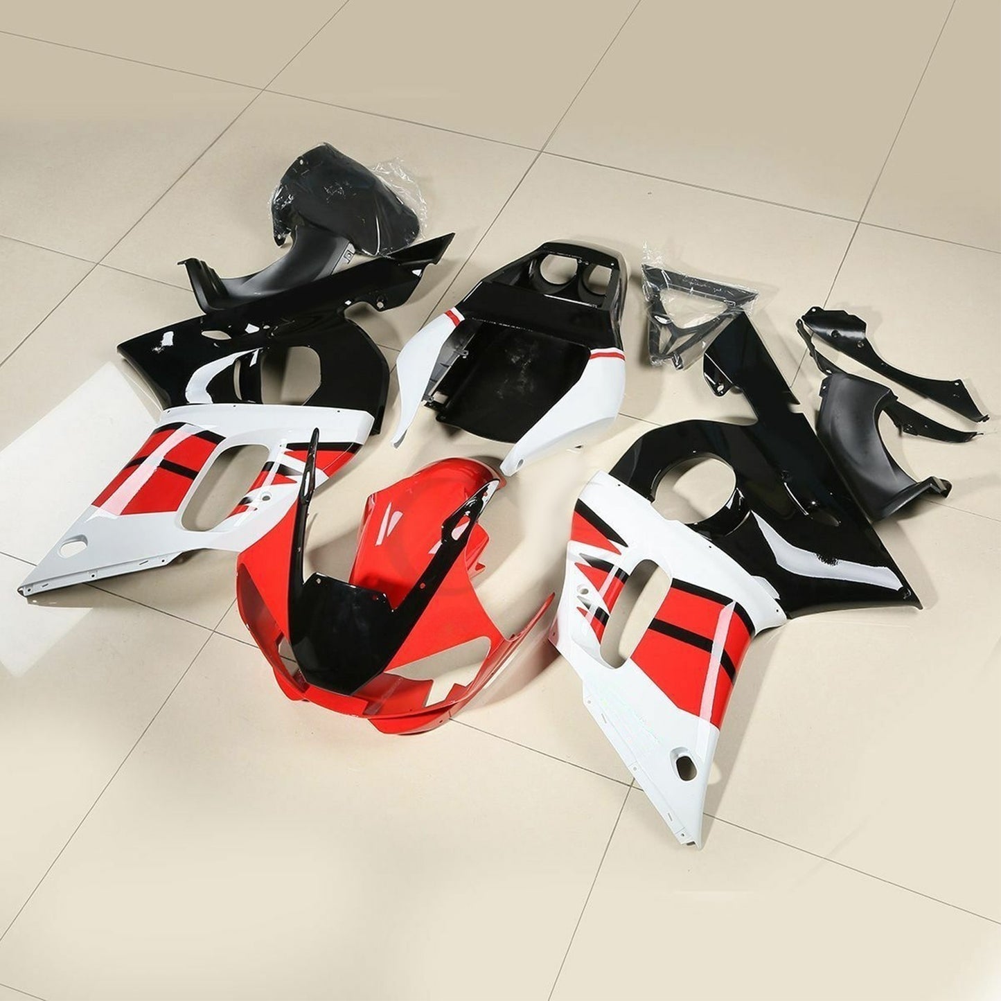 Kit carenatura per YAMAHA YZF R6 1998-2002 2001 2000 Rosso Bianco Nero Generico