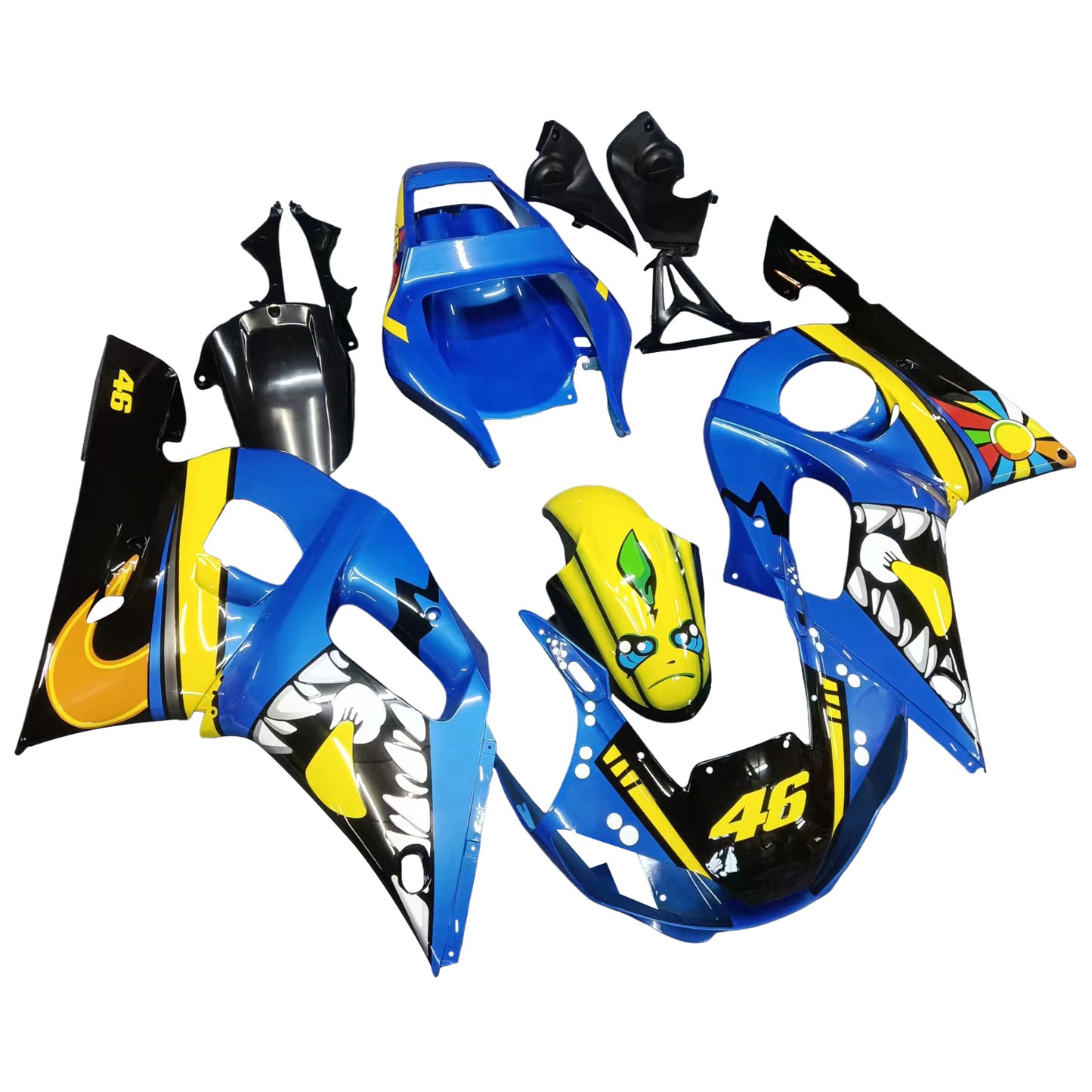 Amotopart Yamaha YZF 600 R6 1998-2002 Kit Carena Carrozzeria Plastica ABS