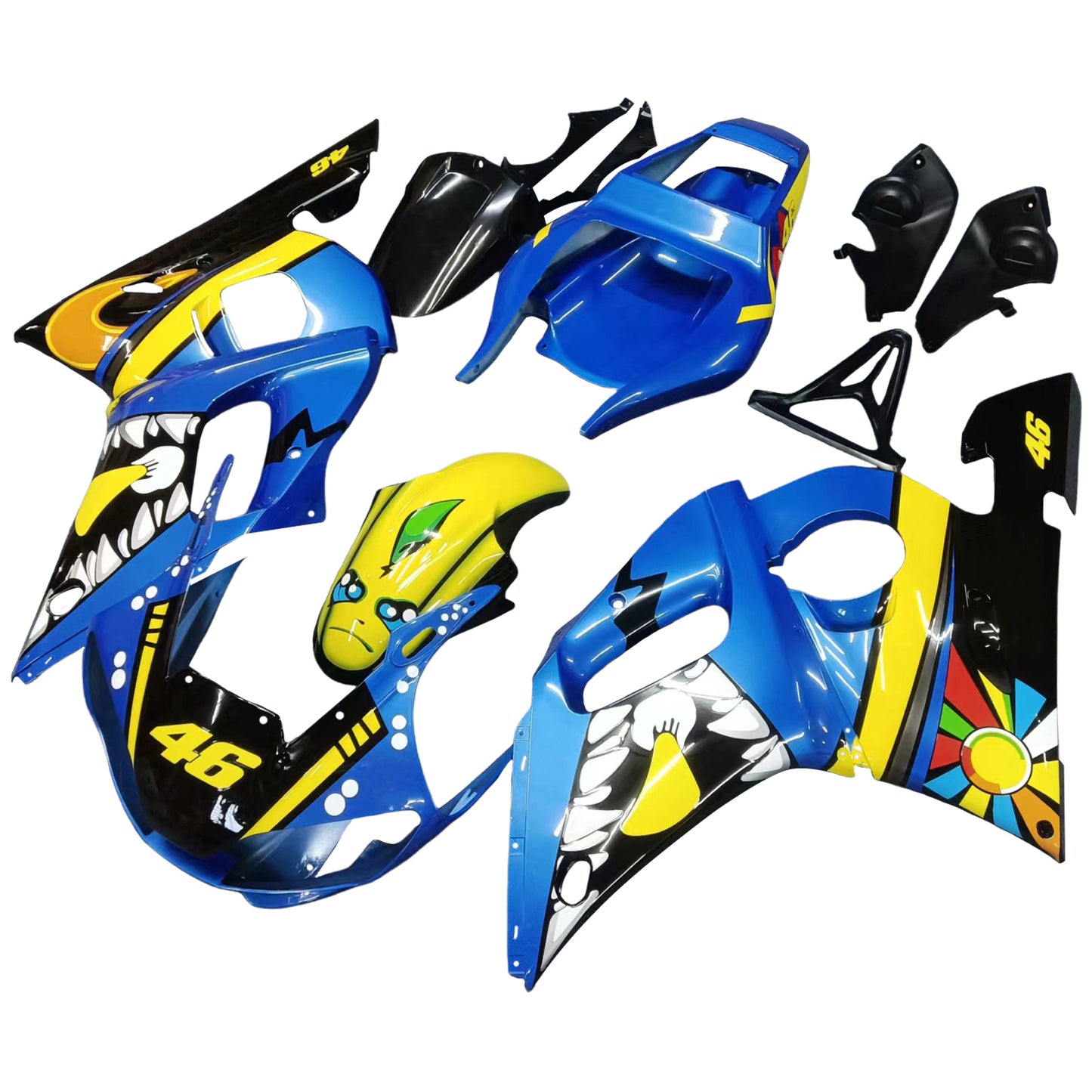 Amotopart Yamaha YZF 600 R6 1998-2002 Kit Carena Carrozzeria Plastica ABS