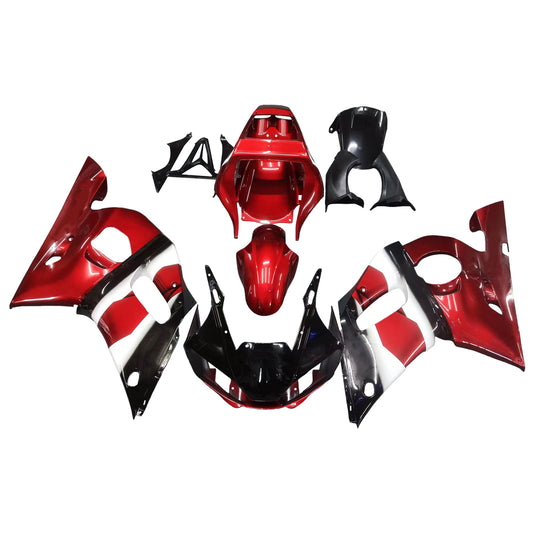 Amotopart Yamaha 1998-2002 YZF 600 R6 rosso con kit di rivestimento bianco nero
