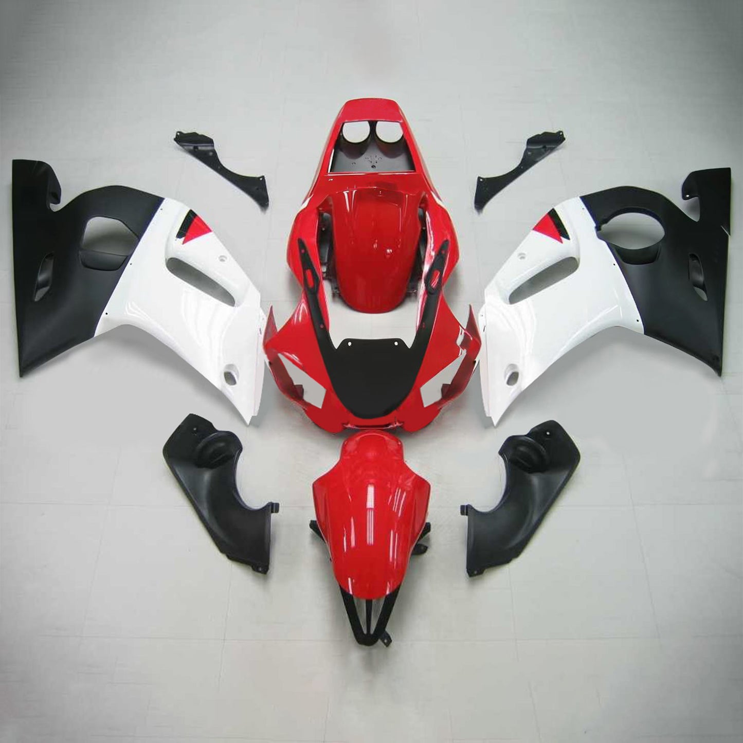 Amotopart Yamaha 1998-2002 YZF 600 R6 Kit di carenatura bianca rossa