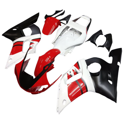 Amotopart Yamaha 1998-2002 YZF 600 R6 Kit di carenatura bianca nera rossa