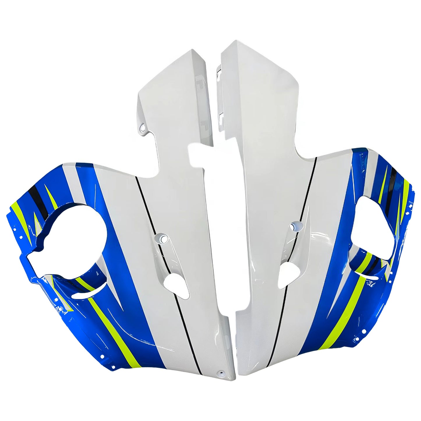 Amotopart Yamaha 1998-2002 YZF 600 R6 Blue con kit di rivestimento a stella bianca