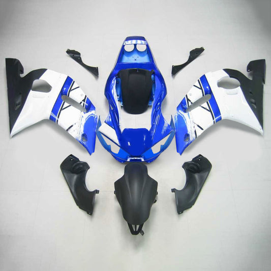 Amotopart Yamaha 1998-2002 YZF 600 R6 Kit di carenatura nera blu