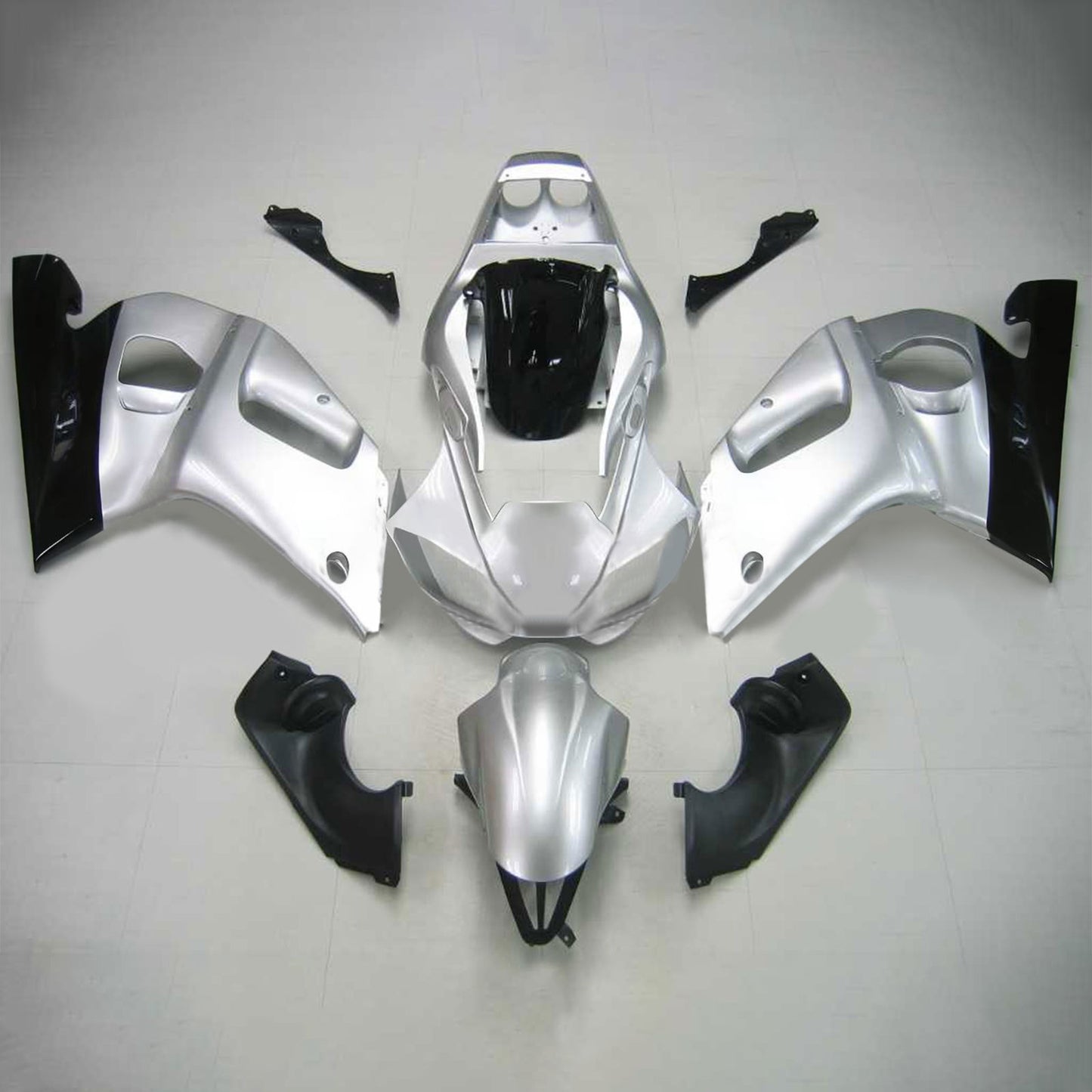 Amotopart Yamaha 1998-2002 YZF 600 R6 Kit di abbigliamento nero a taglio