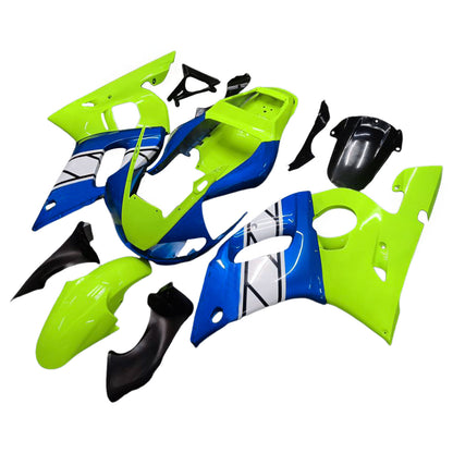 Amotopart Yamaha 1998-2002 YZF 600 R6 Blu con kit di rivestimento giallo fluorescente