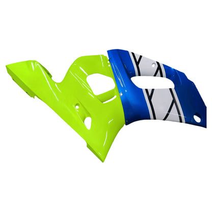 Amotopart Yamaha 1998-2002 YZF 600 R6 Blu con kit di rivestimento giallo fluorescente