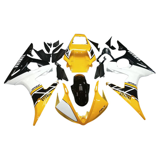 Amotopart 2003-2004 Yamaha R6 e 2006-2009 YZF R6S Cladding Yellow & White