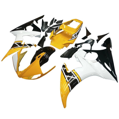 Amotopart 2003-2004 Yamaha R6 e 2006-2009 YZF R6S Cladding Yellow & White
