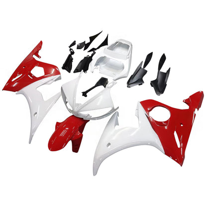 Amotopart 2003-2004 Yamaha R6 e 2006-2009 YZF R6S Cladding Red Mix White Kit
