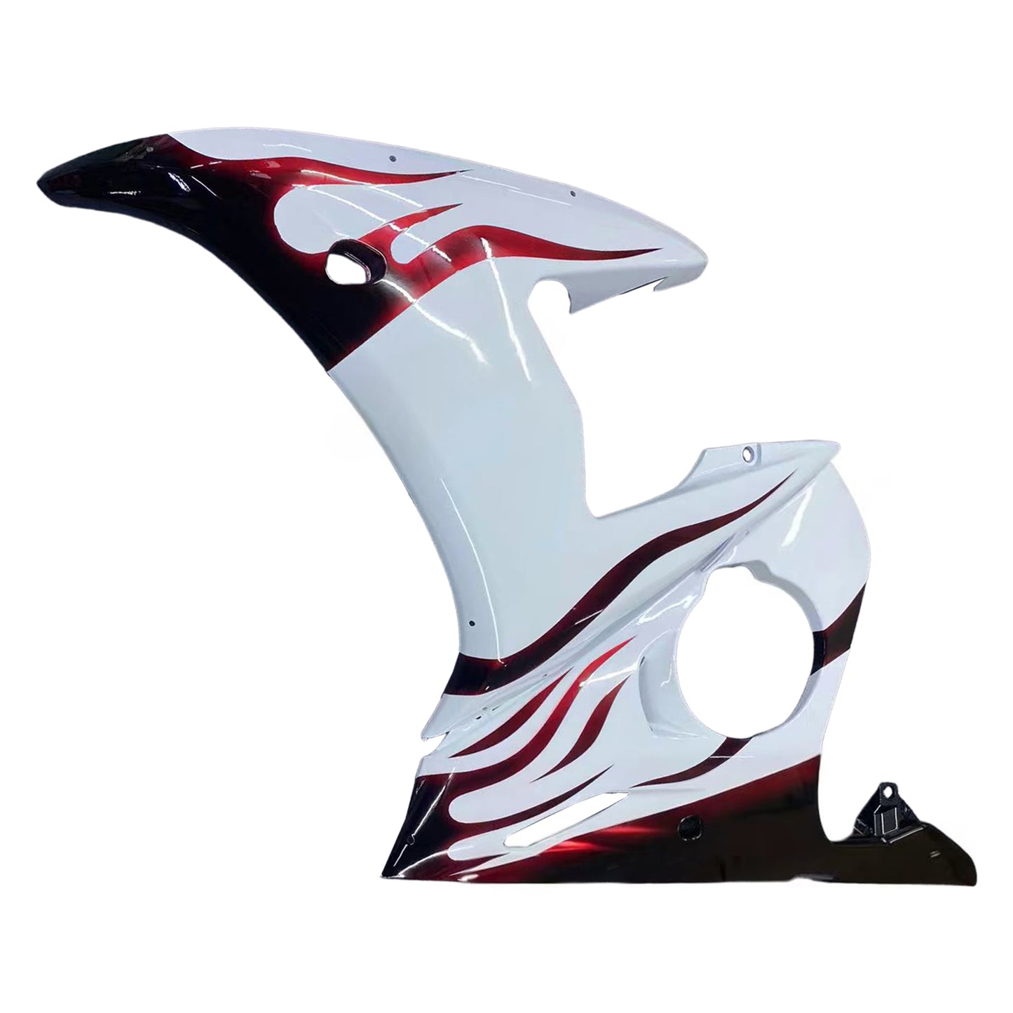 Amotopart 2003-2004 Yamaha R6 e 2006-2009 YZF R6S Disguise White? e kit di fiamma nera