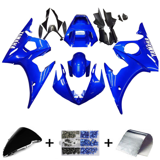 Amotopart 2003-2004 Yamaha R6 e 2006-2009 YZF R6S Cladding Blue Kit