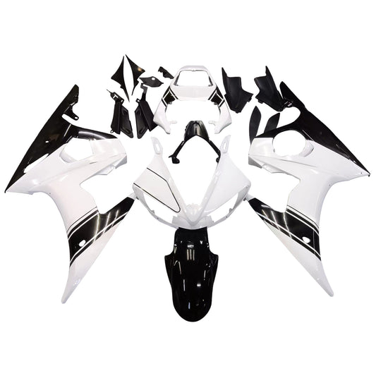 Amotopart 2003-2004 Yamaha R6 e 2006-2009 YZF R6S Disguise White? e kit di colori nero