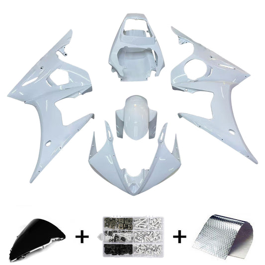 Amotopart Yamaha 2003-2004 YZF 600 R6 e 2006-2009 YZF R6S Kit carenatura bianca