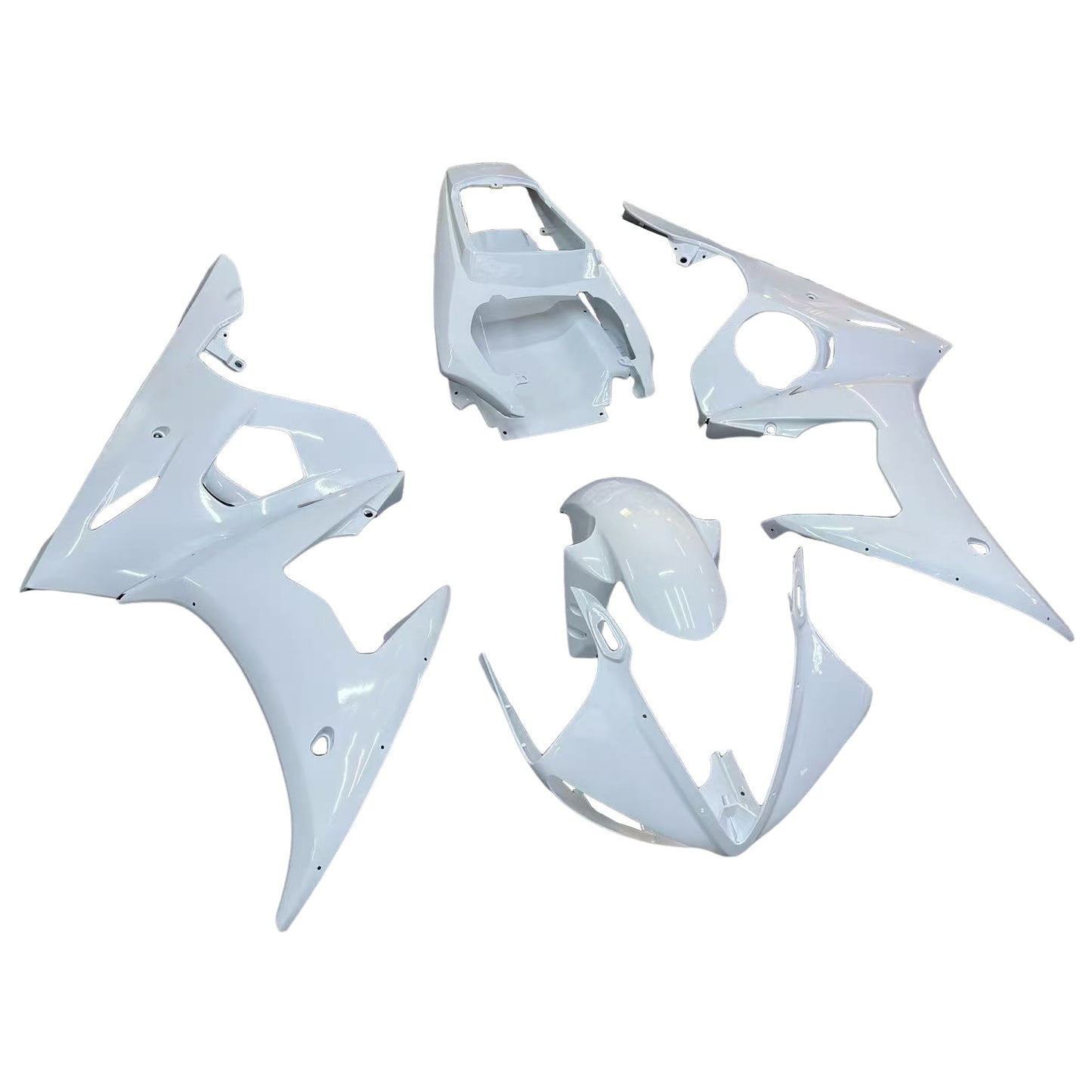 Amotopart Yamaha 2003-2004 YZF 600 R6 e 2006-2009 YZF R6S Kit carenatura bianca