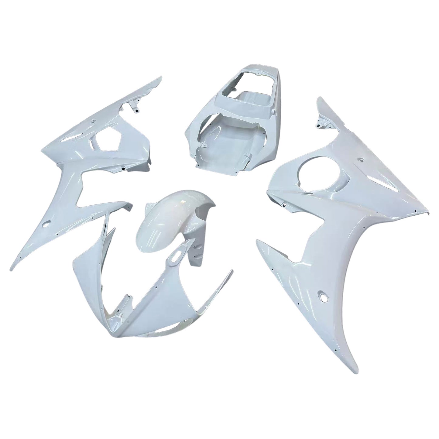 Amotopart Yamaha 2003-2004 YZF 600 R6 e 2006-2009 YZF R6S Kit carenatura bianca