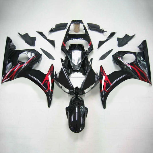 Amotopart Yamaha 2003-2004 YZF 600 R6 e 2006-2009 YZF R6S Kit di rivestimento nero
