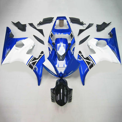 Amotopart Yamaha 2003-2004 YZF 600 R6 e 2006-2009 YZF R6S Kit carenatura blu bianco