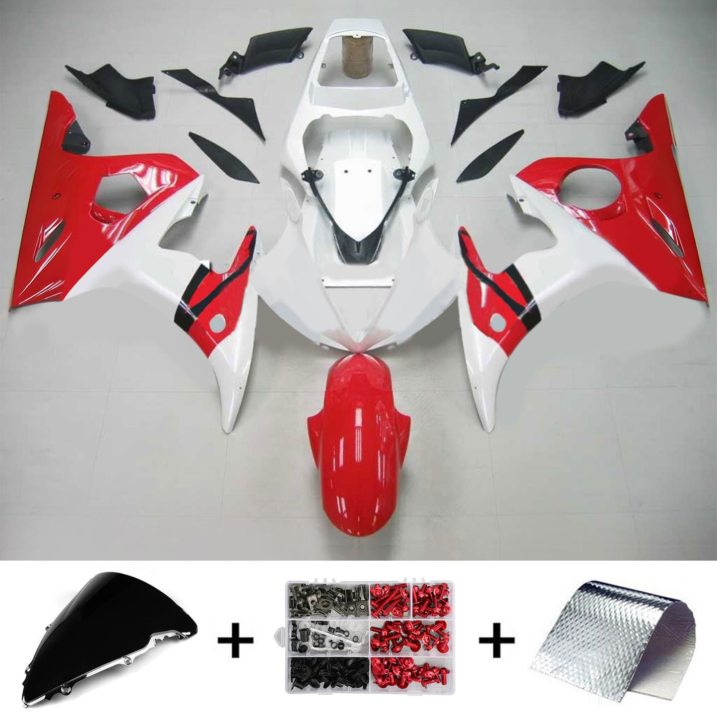 Kit di vendita iniezione Body Plastic Abs Fit per Yamaha 2003-2004 YZF 600 R6 e 2006-2009 YZF R6S #115