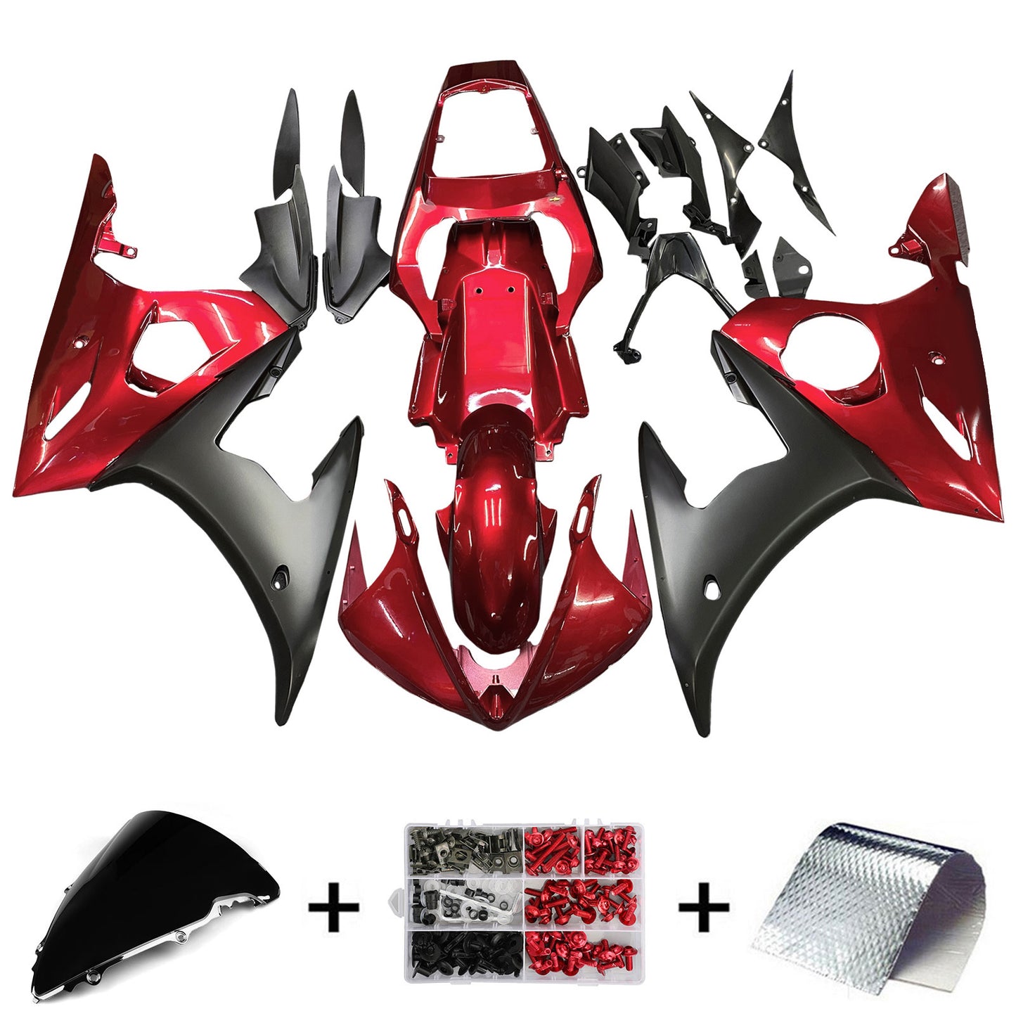 Kit di vendita iniezione Body Plastic Abs Fit per Yamaha 2003-2004 YZF 600 R6 e 2006-2009 YZF R6S #127