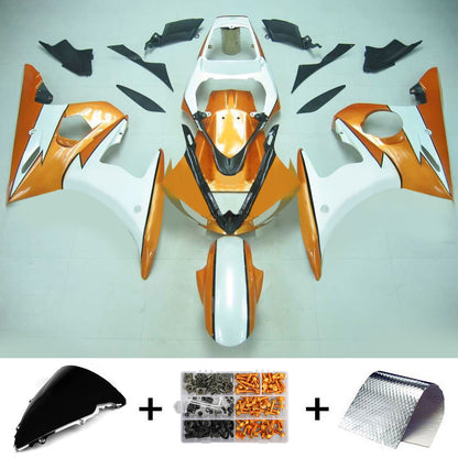 Amotopart Yamaha 2003-2004 YZF 600 R6 e 2006-2009 YZF R6S WEI Kit di rivestimento d'oro