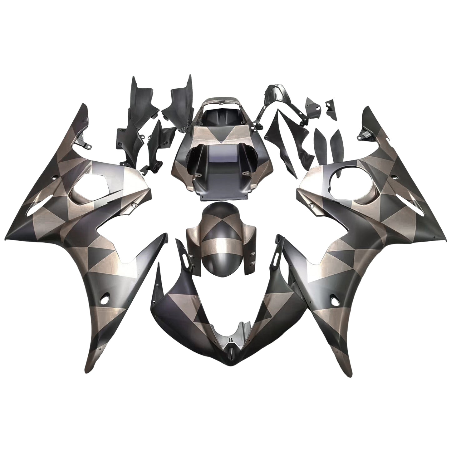 Amotopart Yamaha 2003-2004 YZF 600 R6 e 2006-2009 YZF R6S Kit di rivestimento nero