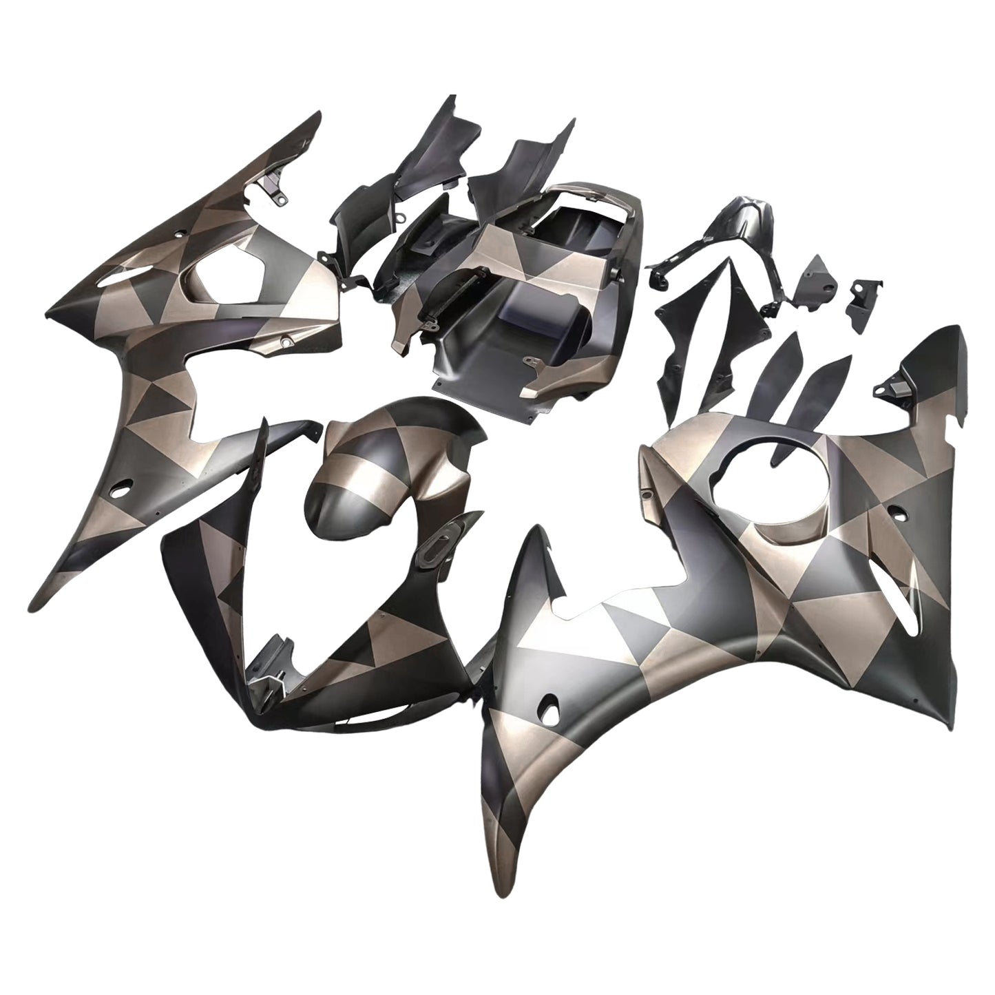 Amotopart Yamaha 2003-2004 YZF 600 R6 e 2006-2009 YZF R6S Kit di rivestimento nero