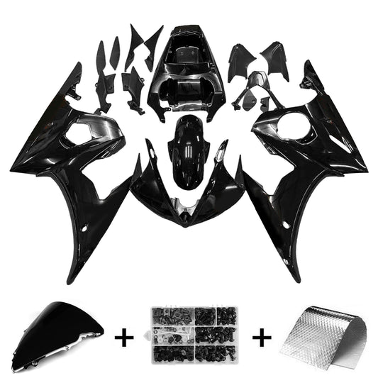 Amotopart Yamaha 2003-2004 YZF 600 R6 e 2006-2009 YZF R6S Kit di rivestimento nero