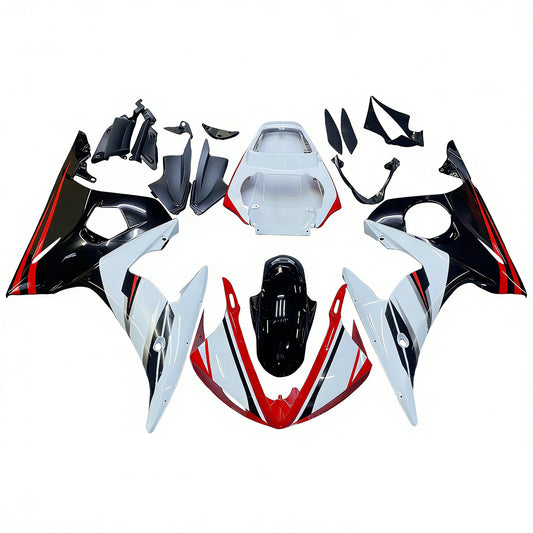 Amotopart 2003-2004 Yamaha YZF 600 R6 e 2006-2009 YZF R6S Kit di paura rosso nero bianco