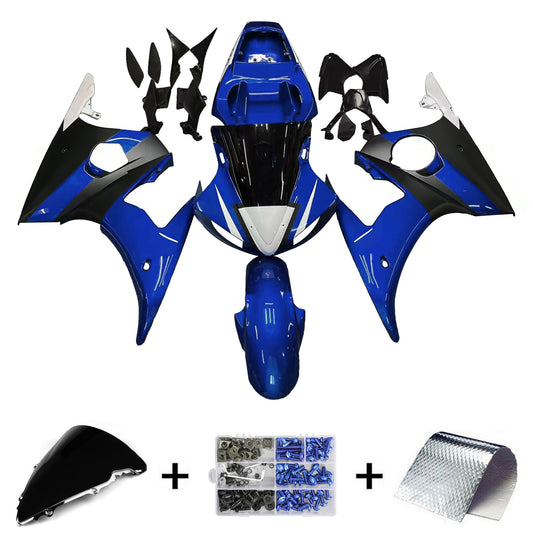 Amotopart Yamaha 2003-2004 YZF 600 R6 e 2006-2009 YZF R6S Kit carenatura blu