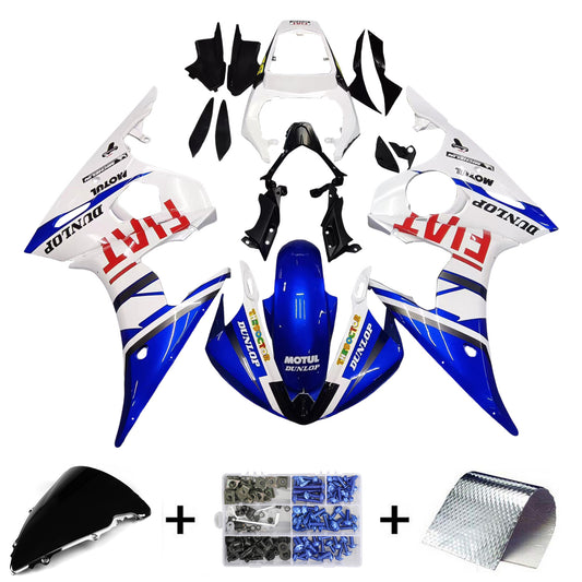 Amotopart 2005 Yamaha R6 Disguisci bianco? e kit di colori blu