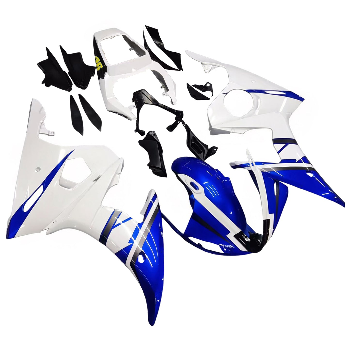 Amotopart 2005 Yamaha R6 Disguisci bianco e kit di colori blu