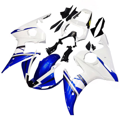 Amotopart 2005 Yamaha R6 Disguisci bianco e kit di colori blu