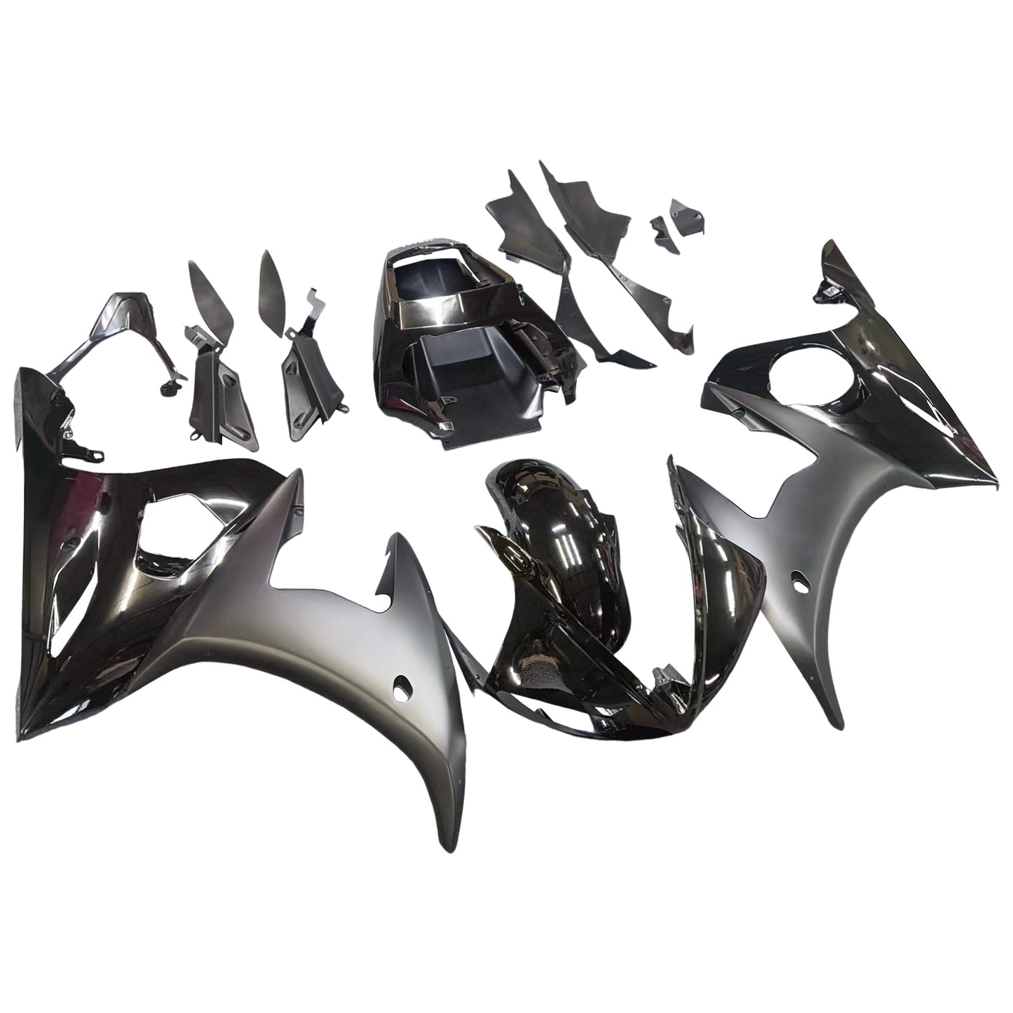 Amotopart 2005 Yamaha R6 Cladding Matt Black Kit
