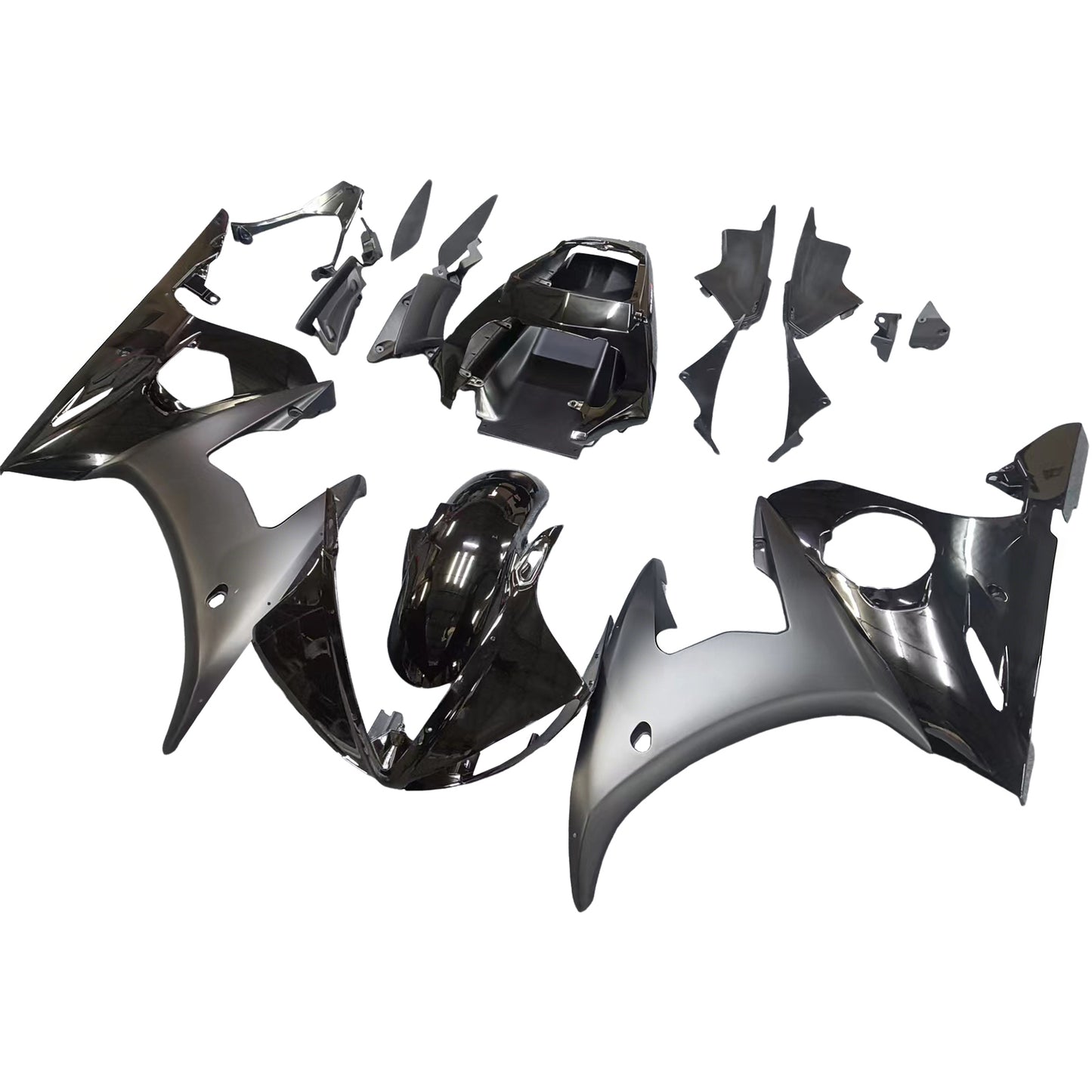 Amotopart 2005 Yamaha R6 Cladding Matt Black Kit