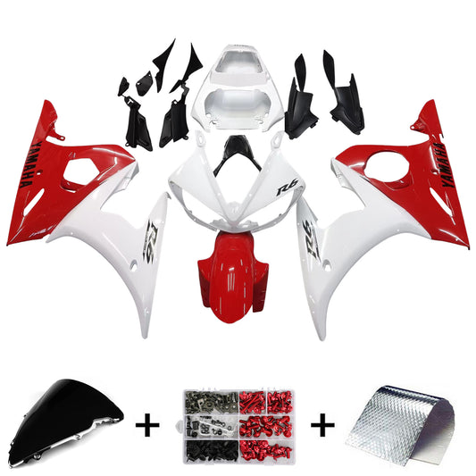 Amotopart 2005 Yamaha R6 Disguise Kit bianco e rosso