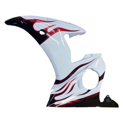 Amotopart 2005 Yamaha R6 Disguise kit di fiamma bianca e nera