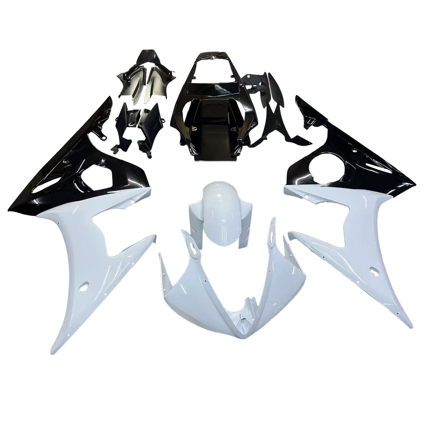 Amotopart 2005 Yamaha R6 Cladding in bianco e nero? -Kit